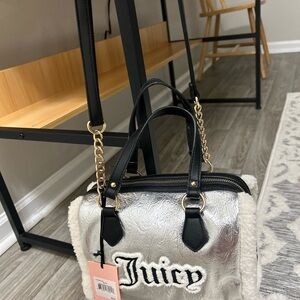 Juicy Couture Silver and Black Women's Bag